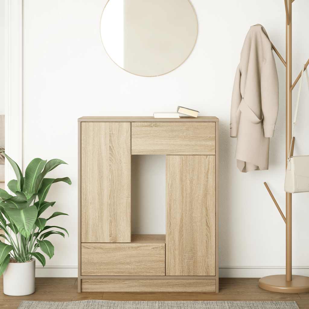 Thumbnail - vidaXL Sideboard mit Schubladen und Türen Sonoma-Eiche 73x31x90 cm