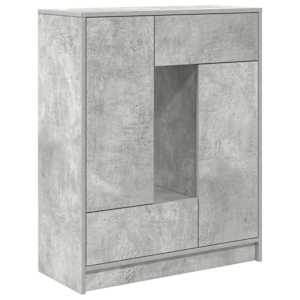 Příborník se zásuvkami a dvířky betonově šedá 73x31x90 cm - obrázek 2