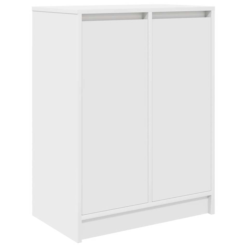 vidaXL Botník bílý 57x34x76 cm kompozitní dřevo