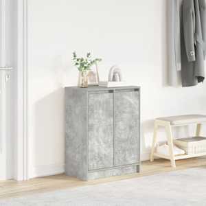 Omarica za čevlje betonsko siva 57x34x76 cm inženirski les