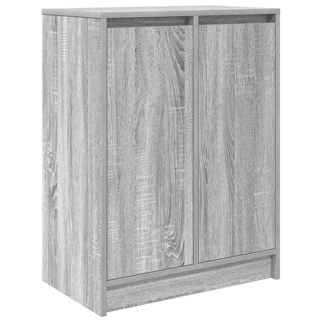vidaXL Botník šedý sonoma 57x34x76 cm kompozitní dřevo