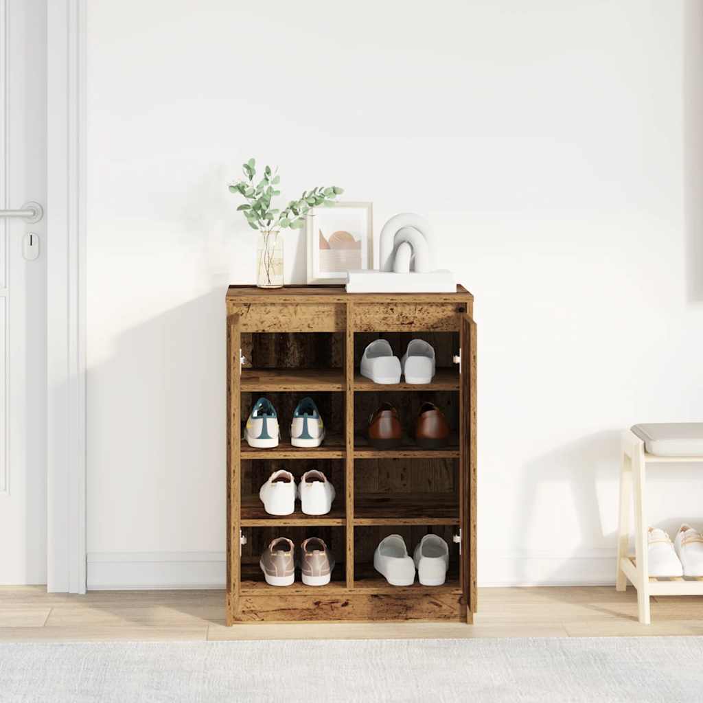 vidaXL Dulap Pantofi Lemn Vechi 57x34x76 cm Lemn prelucrat