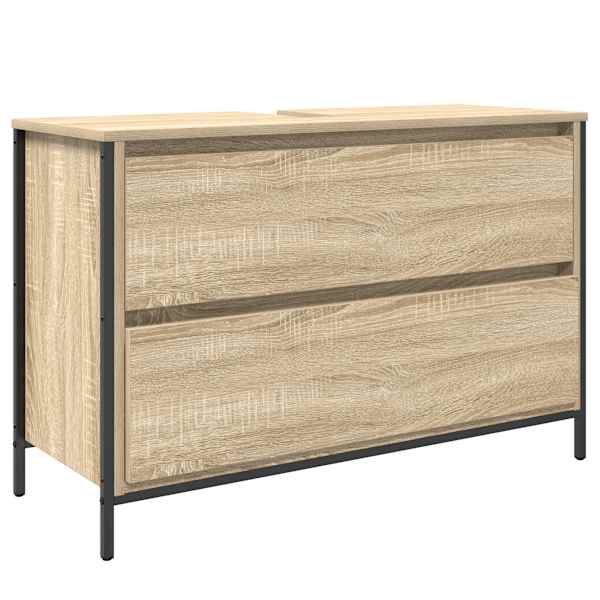 vidaXL Vannitoa valamukapp sahtlitega sonoma tamm 90x34,5x60 cm