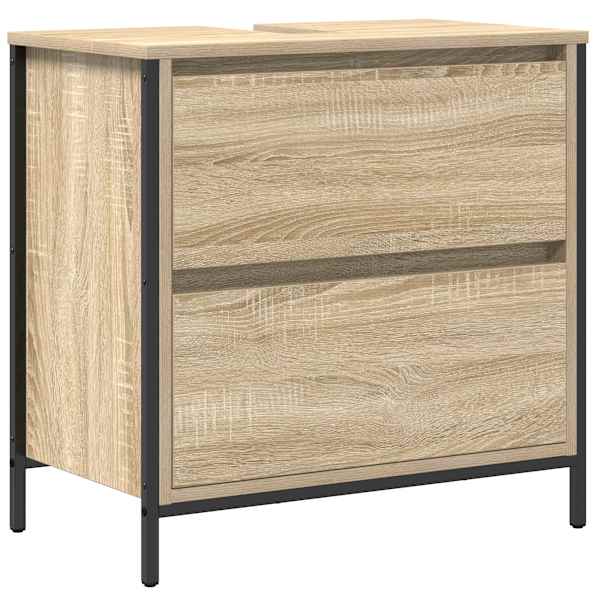 vidaXL Vannitoa valamukapp sahtlitega sonoma tamm 60x34,5x60 cm