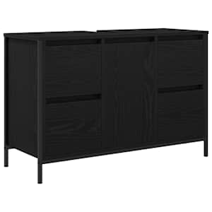 vidaXL valamukapp sahtlitega must tamm 90x34,5x60 cm
