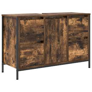 Skříňka pod umyvadlo se zásuvkami Uzený dub 90x34,5x60 cm - obrázek 2