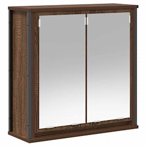 vidaXL vannitoa seinakapp peegliga pruun tamm 60x21x60 cm