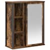vidaXL vannitoa seinakapp peegliga suitsutamm 50x21x60 cm