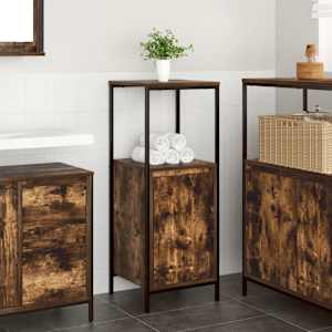 Kopalniška omarica s policami dimljen hrast 36x35x95 cm