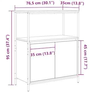 Koupelnová skříňka s policemi hnědý dub 76,5x35x95 cm - obrázek 13