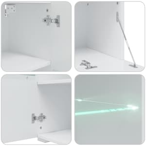 5dílná TV stolky s LED osvětlením kamenná šedá kompozitní dřevo - obrázek 12