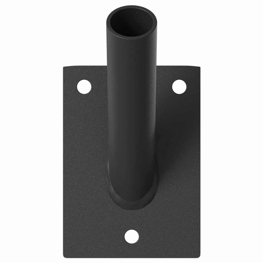  vidaXL Zászlórúd tartó Fekete 10.5 x 7.5 cm Acél akciós termékkép 1
