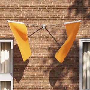 Držalo za zastavo srebrna 11,5 x 7,5 x 0,2 cm Jeklo