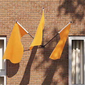 Držalo za zastavo Črna 10,5 x 7,5 x 0,2 cm Jeklo