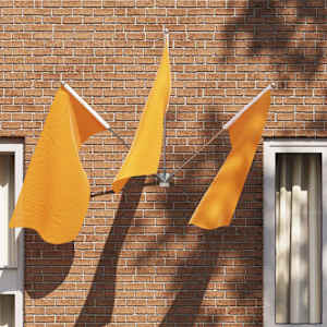 Držalo za zastavo srebrna 10,5 x 7,5 x 0,2 cm Jeklo