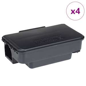 vidaXL hiirel&otilde;ksud 4 tk mustad 22 x 12,5 x 7,5 cm