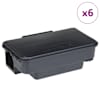 vidaXL hiirel&otilde;ksud, 6 tk, must, 22x12,5x7,5 cm