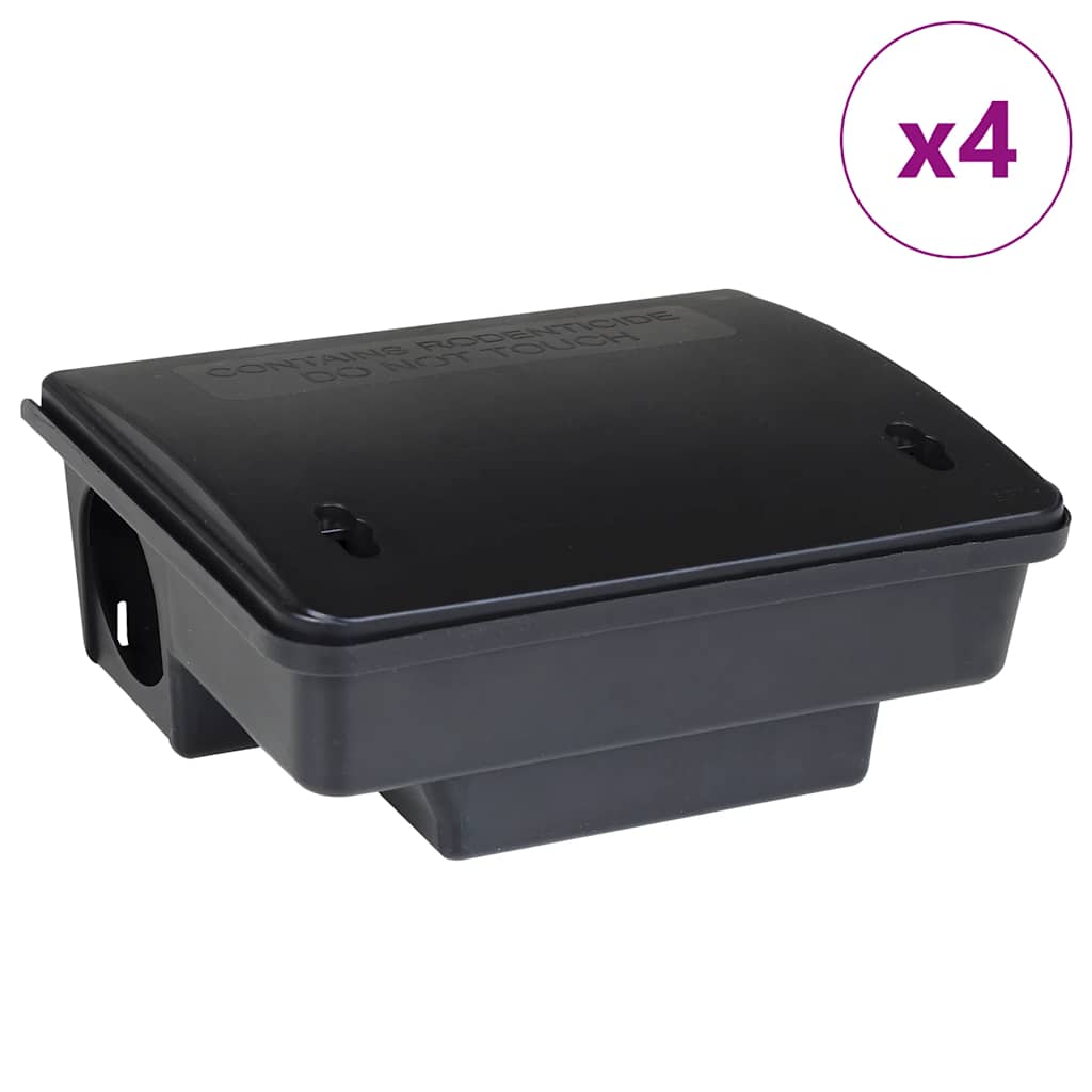 vidaXL pasti na myši 4 ks černé 23x19x9,5 cm