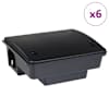 vidaXL hiirel&otilde;ksud, 6 tk, must, 23x19x9,5 cm