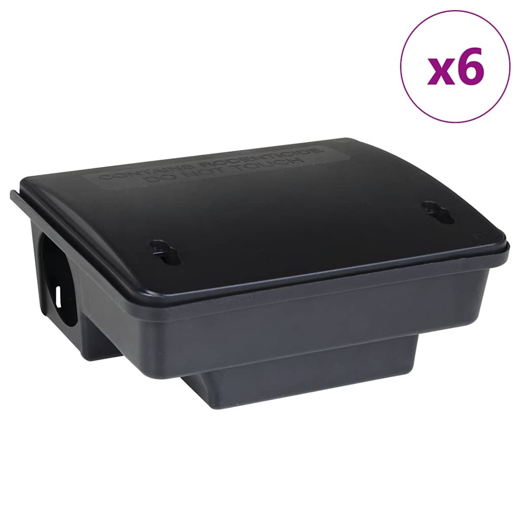 vidaXL pasti na myši 6 ks černé 23x19x9,5 cm