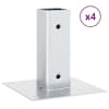 vidaXL postialused, 4 tk, ruudukujulised, h&otilde;bedased, 46 x 46 mm, tsingitud terasest