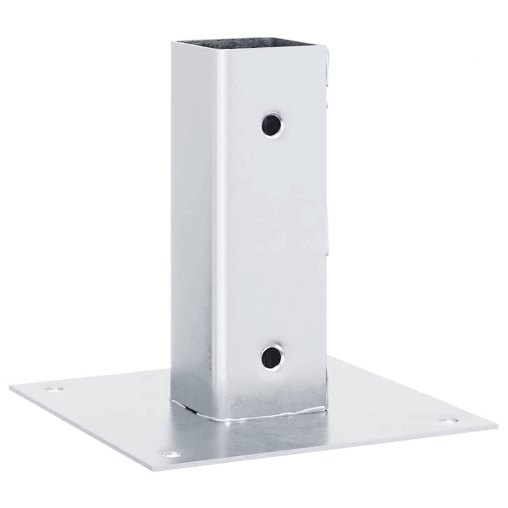 Thumbnail - vidaXL Pfostenträger Quadratisch 4Stk. Silber 46x46mm Verzinkter Stahl