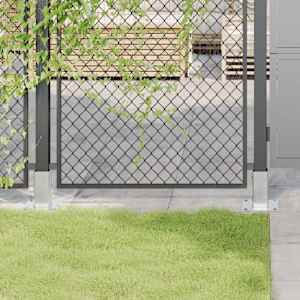 Post Bases Square 12 kosov Silver 61x61 mm Pocinkano jeklo