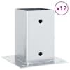 vidaXL postialused ruudukujulised 12 tk, 81x81 mm, tsingitud teras