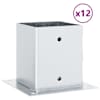 vidaXL postialused ruudukujulised 12 tk, 101x101 mm, tsingitud teras