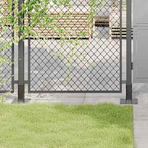 Podstavki za stebre kvadratni 4 kosi antracitni 46x46 mm prašno barvano jeklo