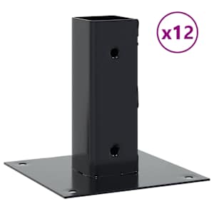Podstavce pod sloupky čtvercové 12 ks antracit 46x46 mm - obrázek 2