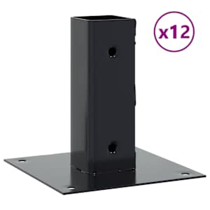 Podstavce pod sloupky čtvercové 4 ks antracit 51x51 mm - obrázek 2