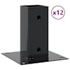 vidaXL postialused ruudukujulised 12tk, 61x61 mm, pulberv&auml;rvitud teras