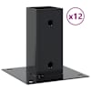 vidaXL postialused ruudukujulised 12tk, 71x71 mm, pulberv&auml;rvitud teras