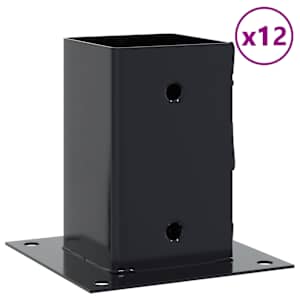 Podstavce pod sloupky čtvercové 12 ks antracit 81x81 mm - obrázek 2