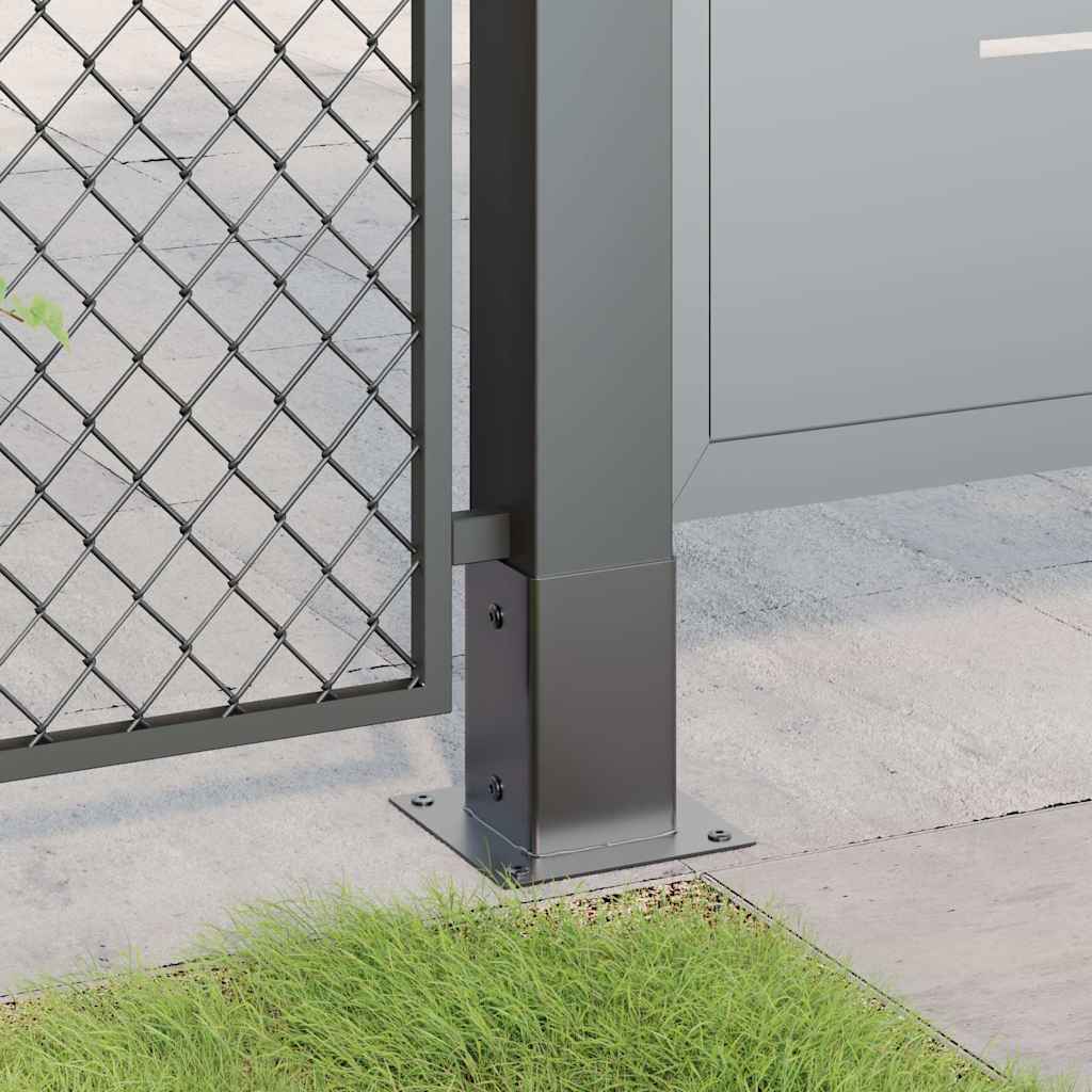 vidaXL podstavce stĺpikov štvorcové 12 ks Antracit 81x81 mm