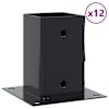 vidaXL postialused ruudukujulised 12tk, 91x91 mm, pulberv&auml;rvitud teras