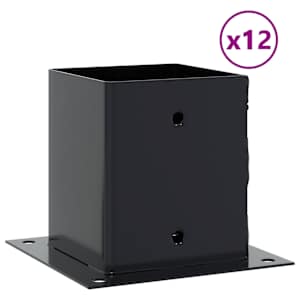 Podstavce pod sloupky čtvercové 12 ks antracit 121x121 mm - obrázek 2