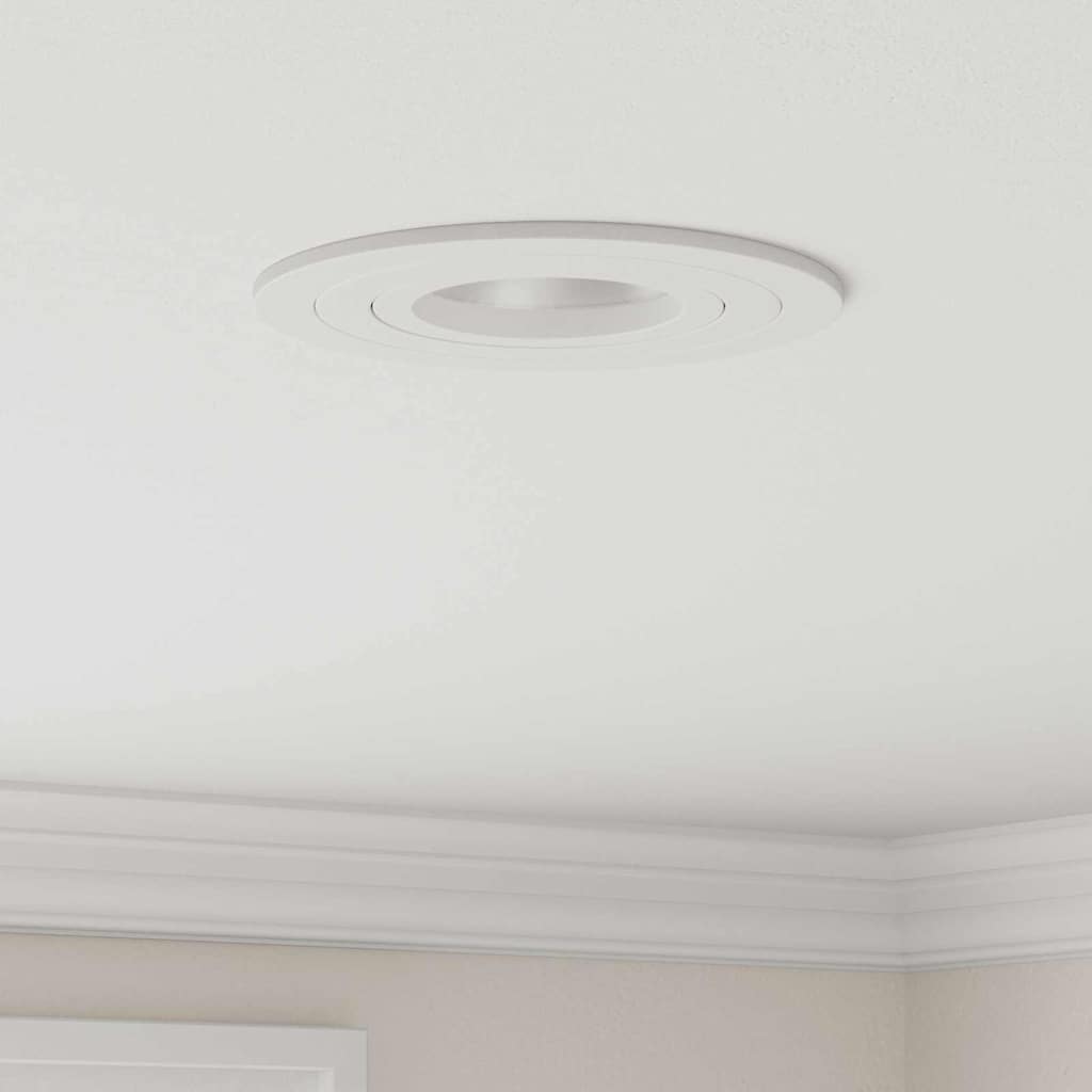 Indbyggede Spotlights 6 stk Rund GU10 Hvid Ø91 mm