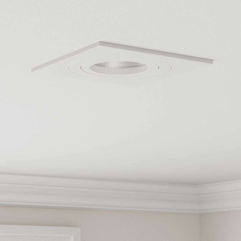 indbyggede spots 12 stk Firkant GU10 Hvid 91x91 mm