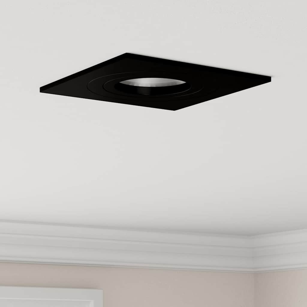sisse paigaldatud spot-valgustid 24 tk Ruudukujuline GU10 Must 91x91 mm