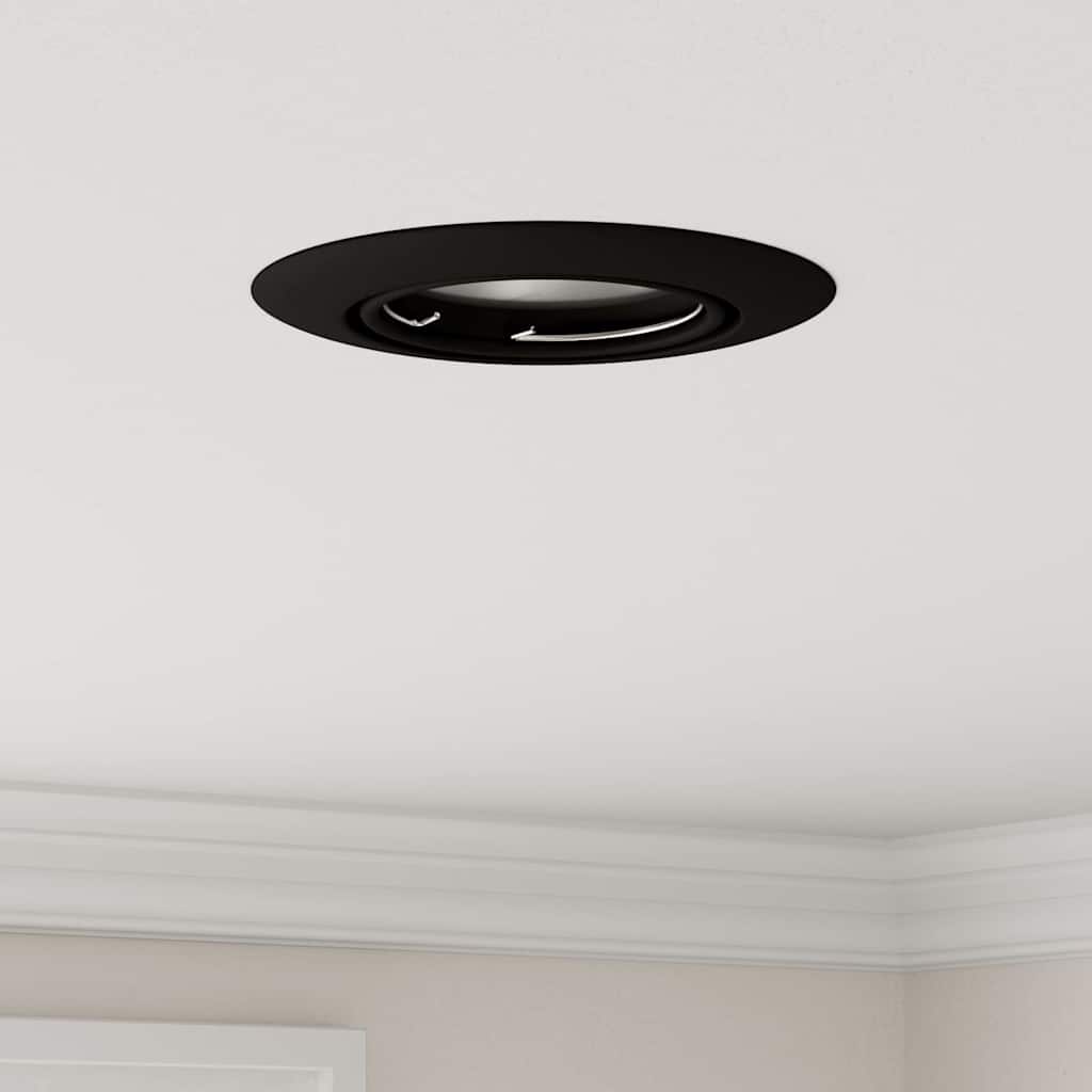 lamper Sæt af 6 Sort Plast 9 cm Moderne Indbyggede lys