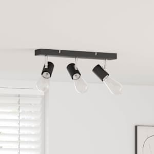 Stropni reflektor s središči Črna 38 x 6,5 x 11,5 cm Kovina