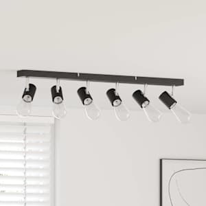 Stropni reflektor s središči Črna 73 x 6,5 x 11,5 cm Kovina