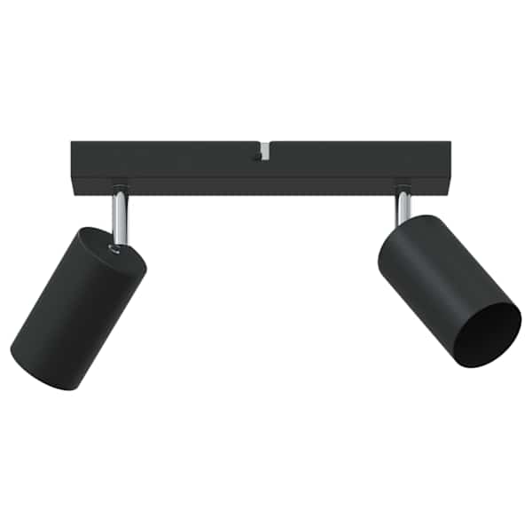 vidaXL Lae kohtvalgusti prožektoritega Must 26 x 6 x 16 cm Metall