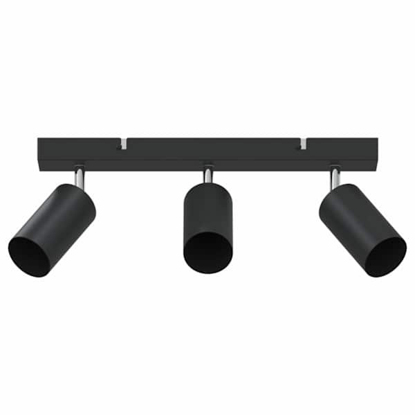 vidaXL Lae kohtvalgusti prožektoritega Must 38 x 6 x 16 cm Metall