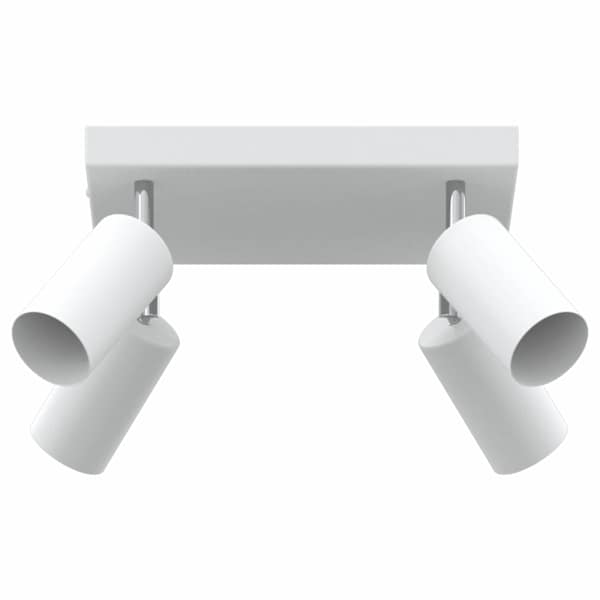 vidaXL Lae kohtvalgusti prožektoritega Valge 26 x 26 x 16 cm Metall