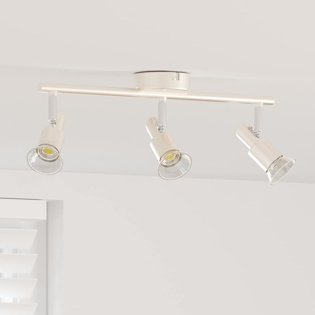 Loftspotlight 3 Vejs Justerbar Børstet Nickel GU10