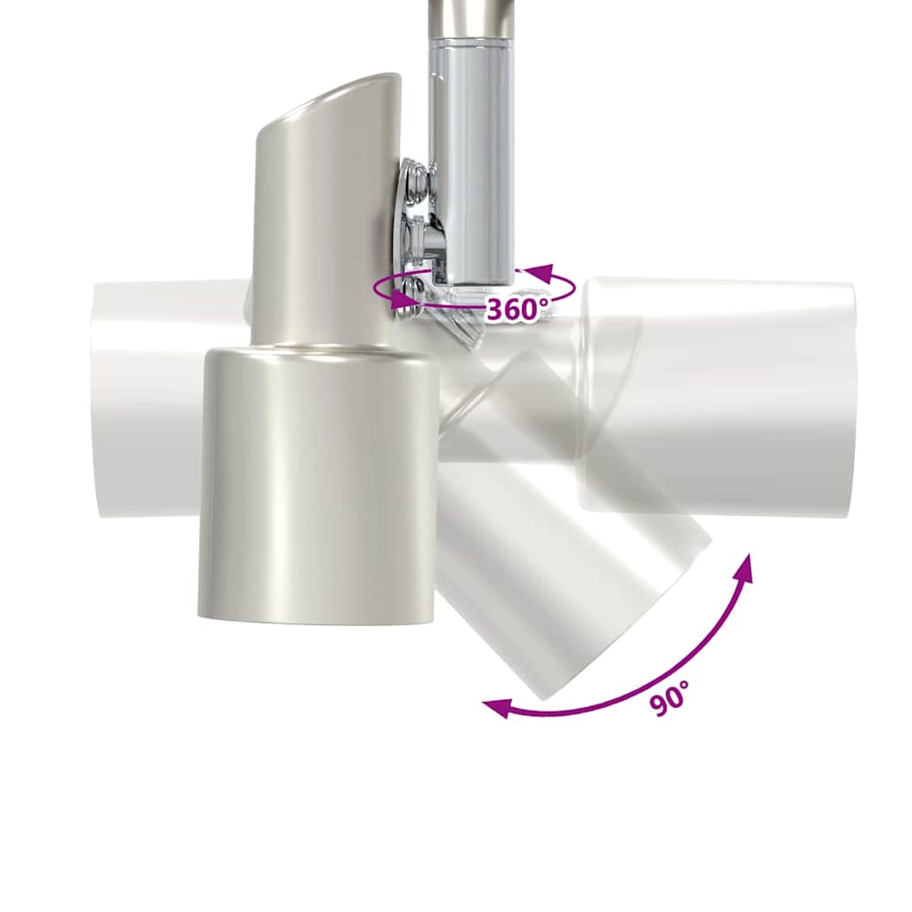 Plafondspot met schijnwerpers Nikkel 176,5 x 9,5 x 14 cm Staal image 14
