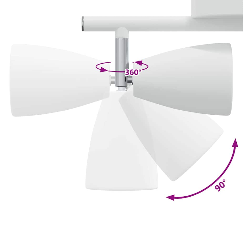 Stropni reflektor s središči Bela 19 x 19 x 14,5 cm Kovina - slika 13